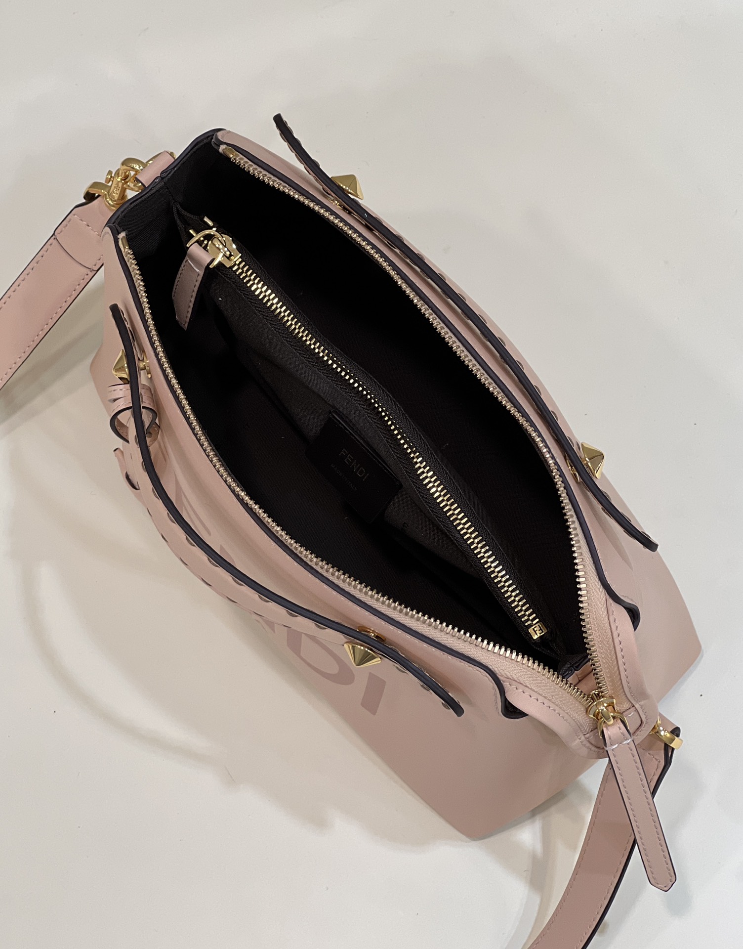 Fendi Medium By The Way Leather Boston Shoulder Bag Pink